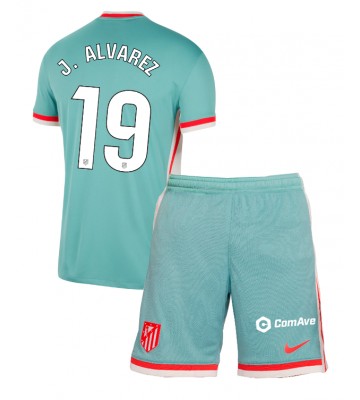 Atletico Madrid Julian Alvarez #19 Segunda Equipación Niños 2024-25 Manga Corta (+ Pantalones cortos)